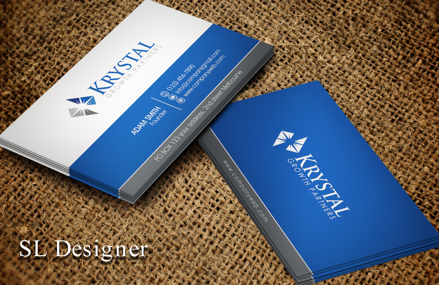 Business Card Design by SL Designer for Krystal Growth Partners Ltd. | Design #17132955