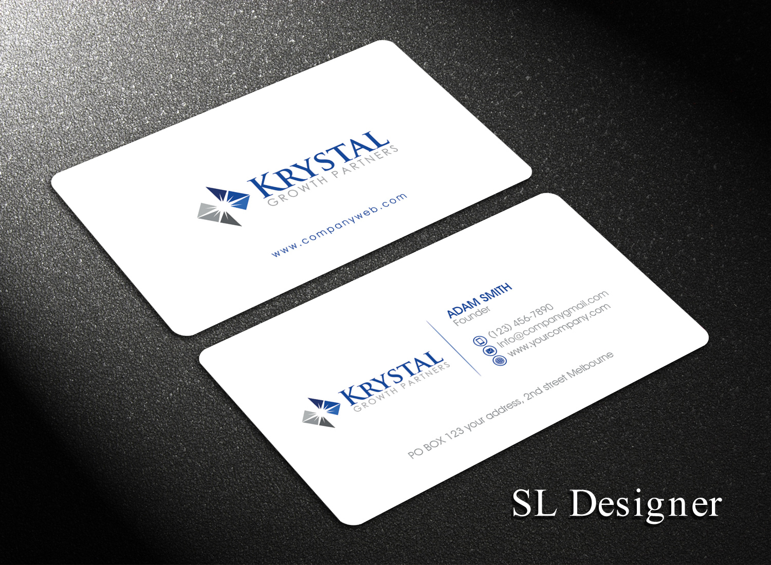Business Card Design by SL Designer for Krystal Growth Partners Ltd. | Design #17133037