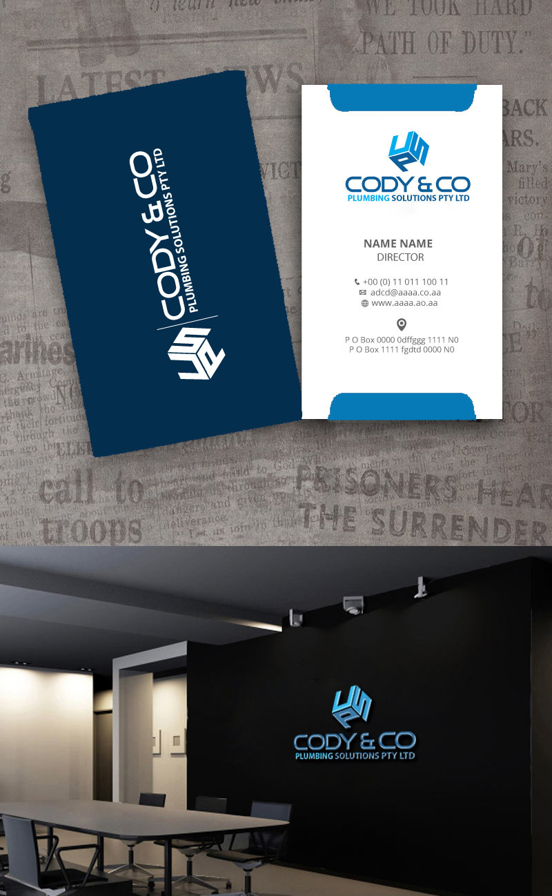 Logo Design by zebronicgraphic for Cody & Co Plumbing Solutions Pty Ltd | Design #17768801
