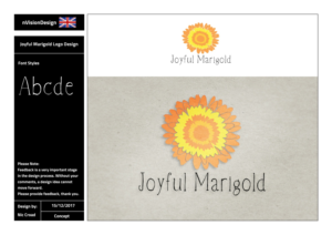 Logo Design by nvisiondesign.co.uk for Joyful Marigold | Design: #17130861
