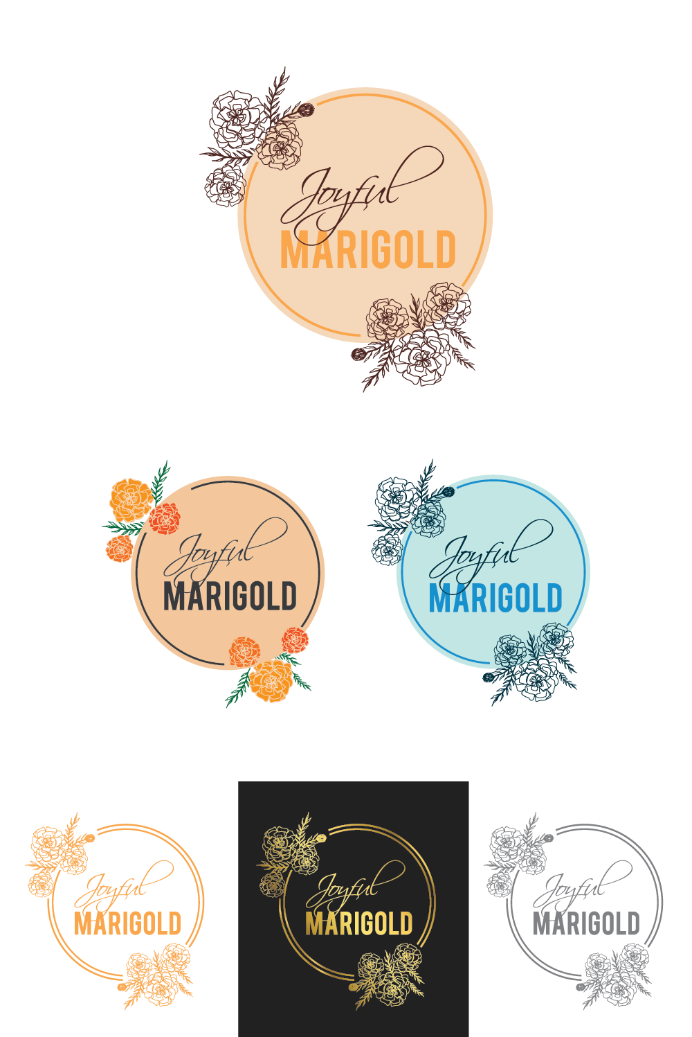Logo Design by Wild Geek for Joyful Marigold | Design #17127041
