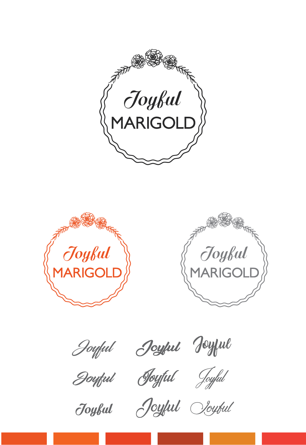 Logo Design by Wild Geek for Joyful Marigold | Design #17194550
