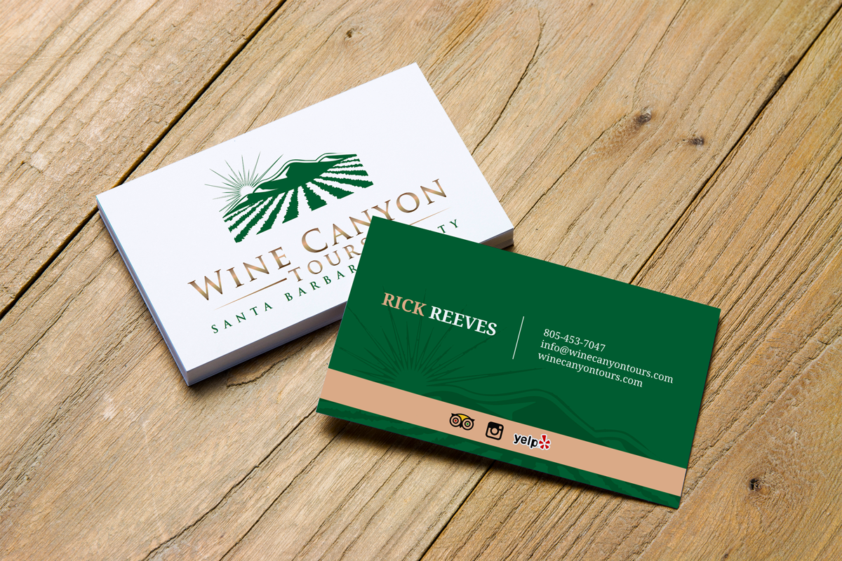 Business Card Design by JK18 for Wine Canyon Tours | Design #17163845