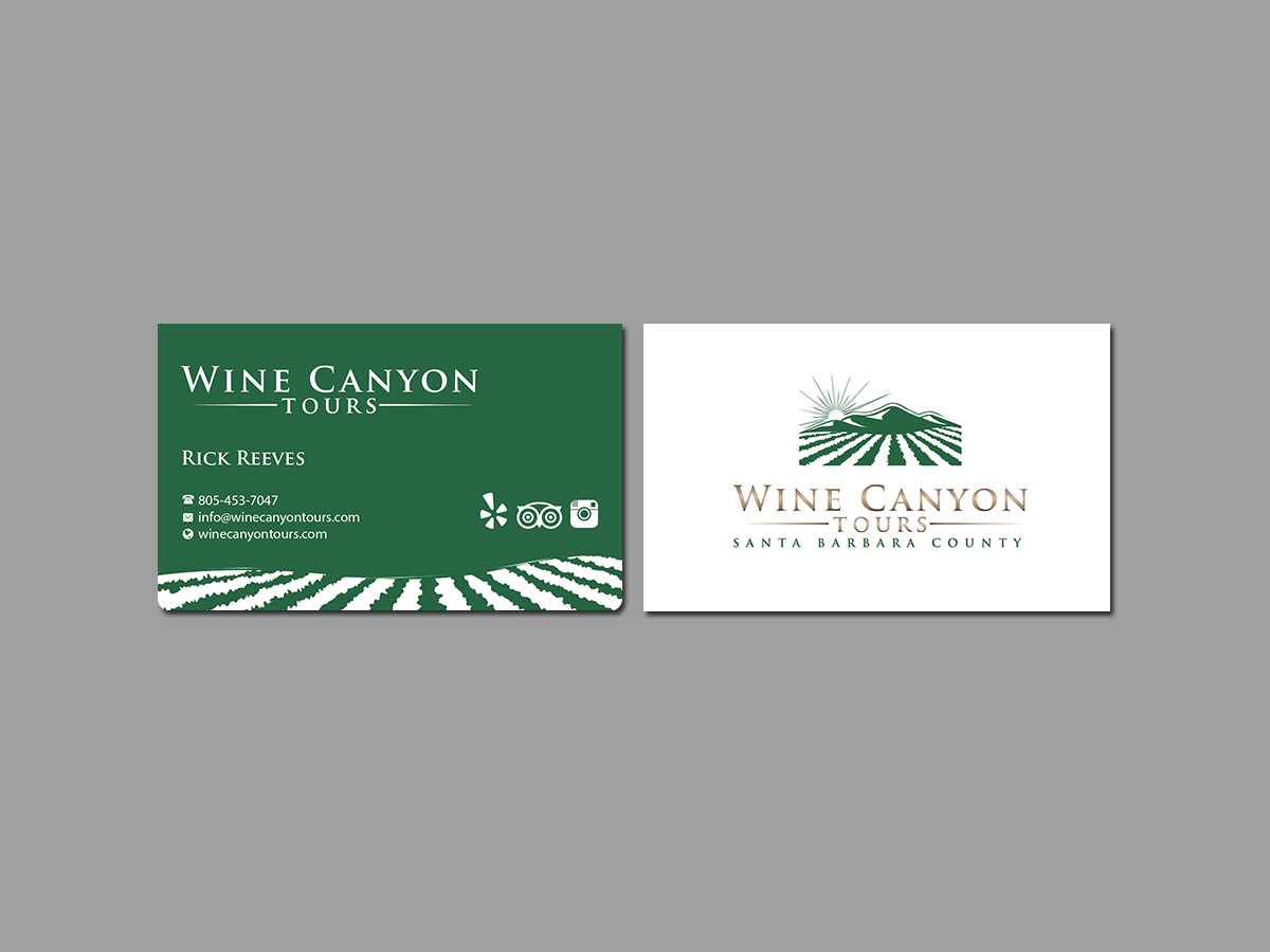Business Card Design by Creations Box 2015 for Wine Canyon Tours | Design #17157501