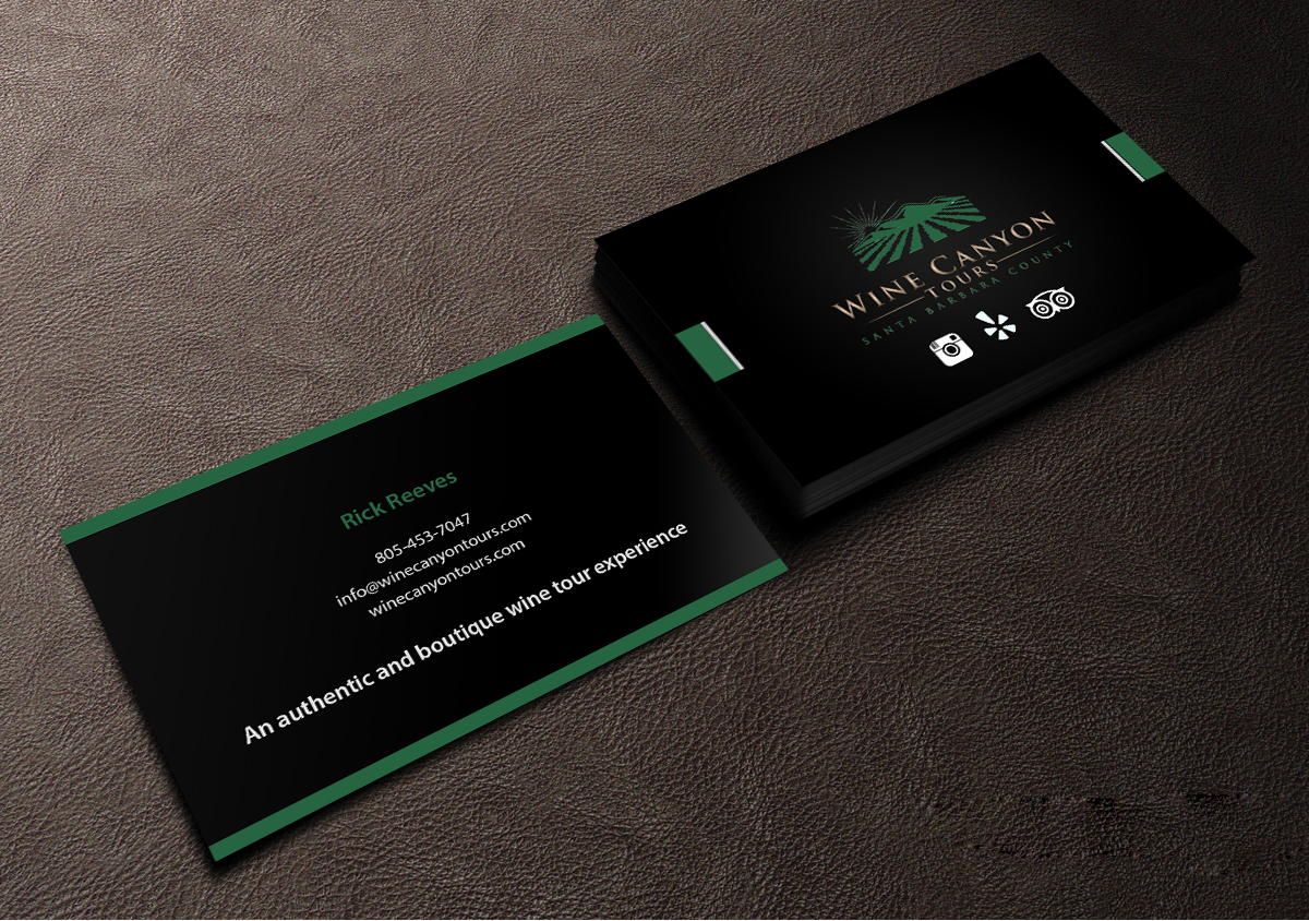 Visitenkarten-Design von Creations Box 2015 für Wine Canyon Tours | Design #17157521