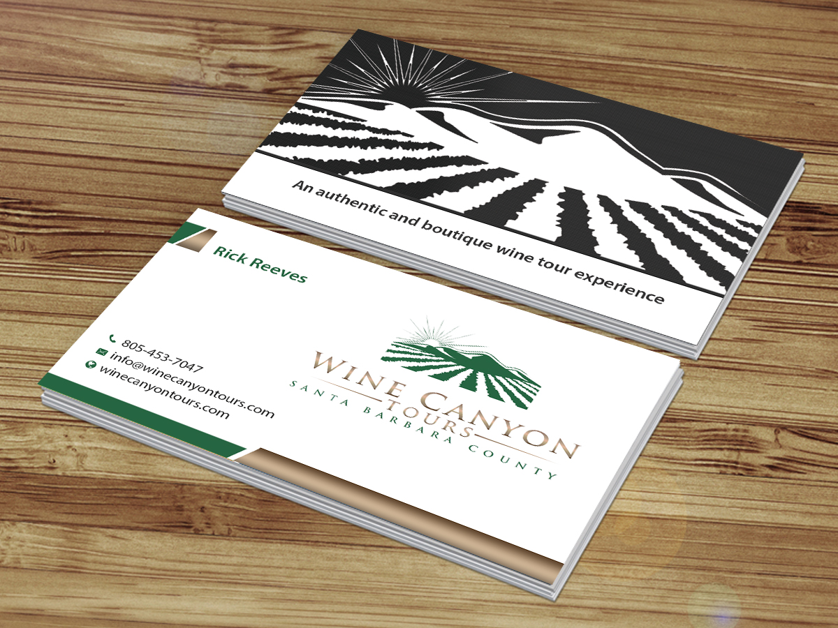 Business Card Design by Creations Box 2015 for Wine Canyon Tours | Design #17157533