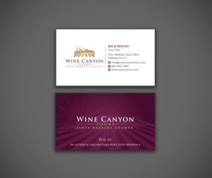 Business Card Design by cini.angela87 for Wine Canyon Tours | Design: #17147240
