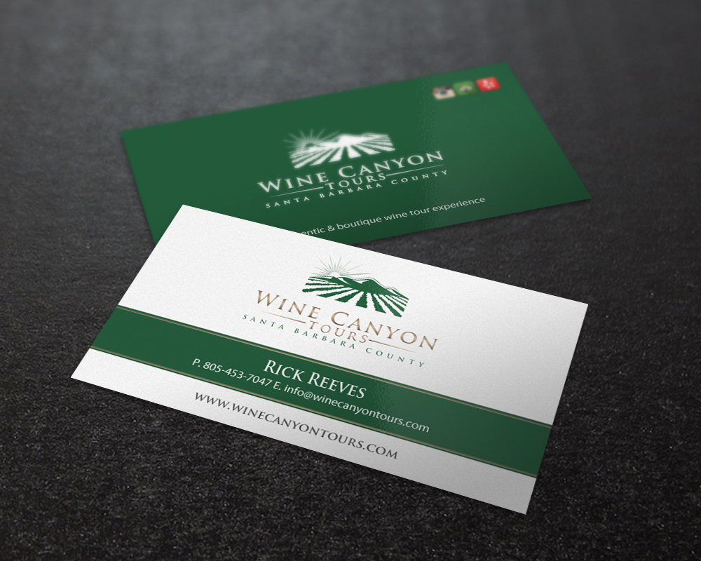 Business Card Design by Brand aid for Wine Canyon Tours | Design #17142558