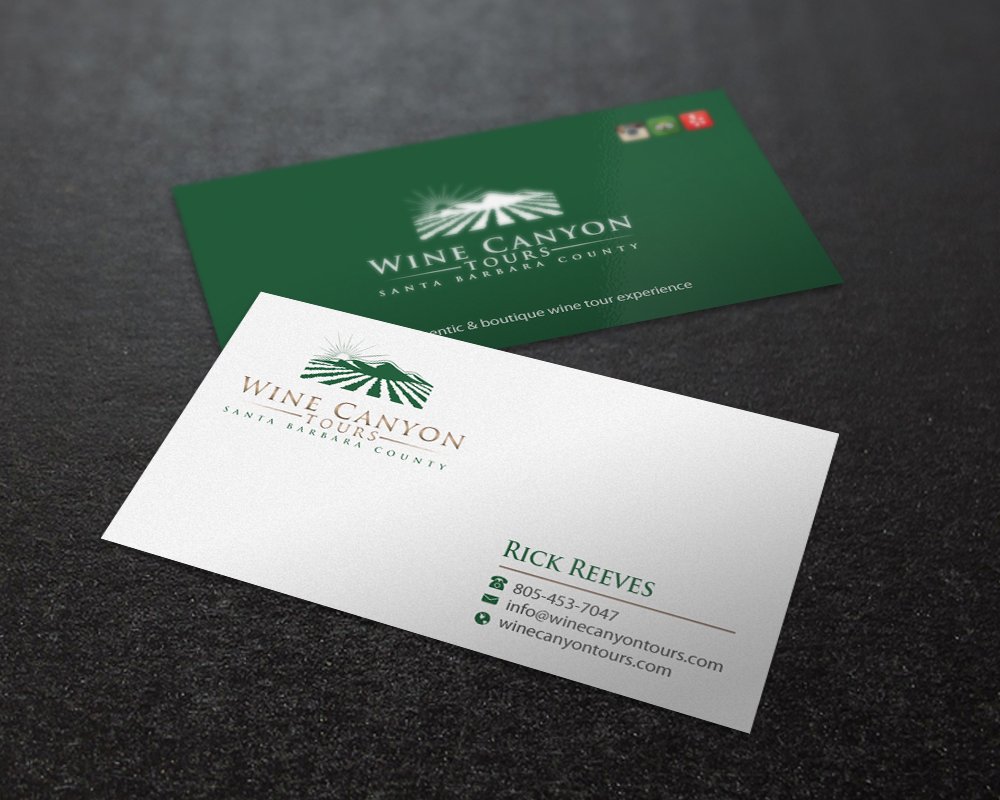 Business Card Design by Brand aid for Wine Canyon Tours | Design #17142559