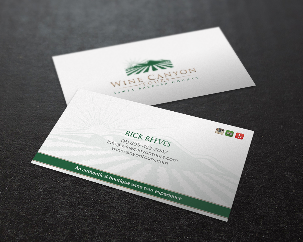 Business Card Design by Brand aid for Wine Canyon Tours | Design #17142560