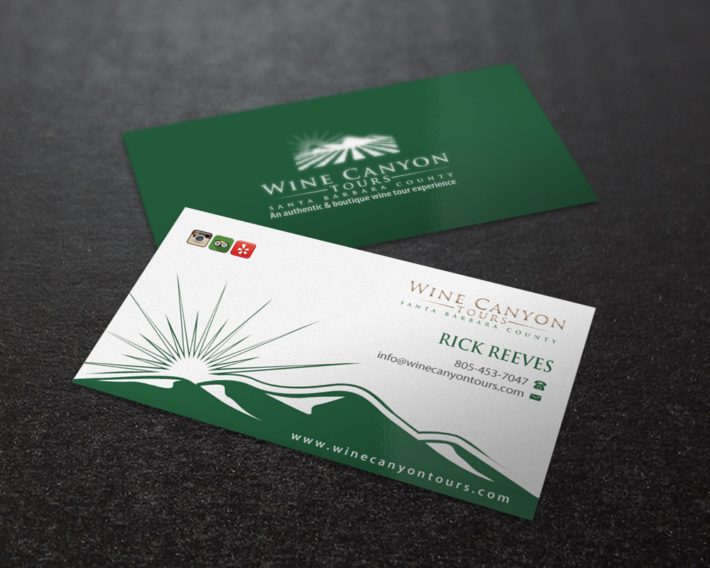 Business Card Design by Brand aid for Wine Canyon Tours | Design #17142564