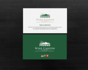 Business Card Design by Brand aid for Wine Canyon Tours | Design: #17142570