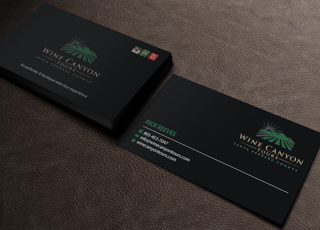 Business Card Design by Brand aid for Wine Canyon Tours | Design #17142575