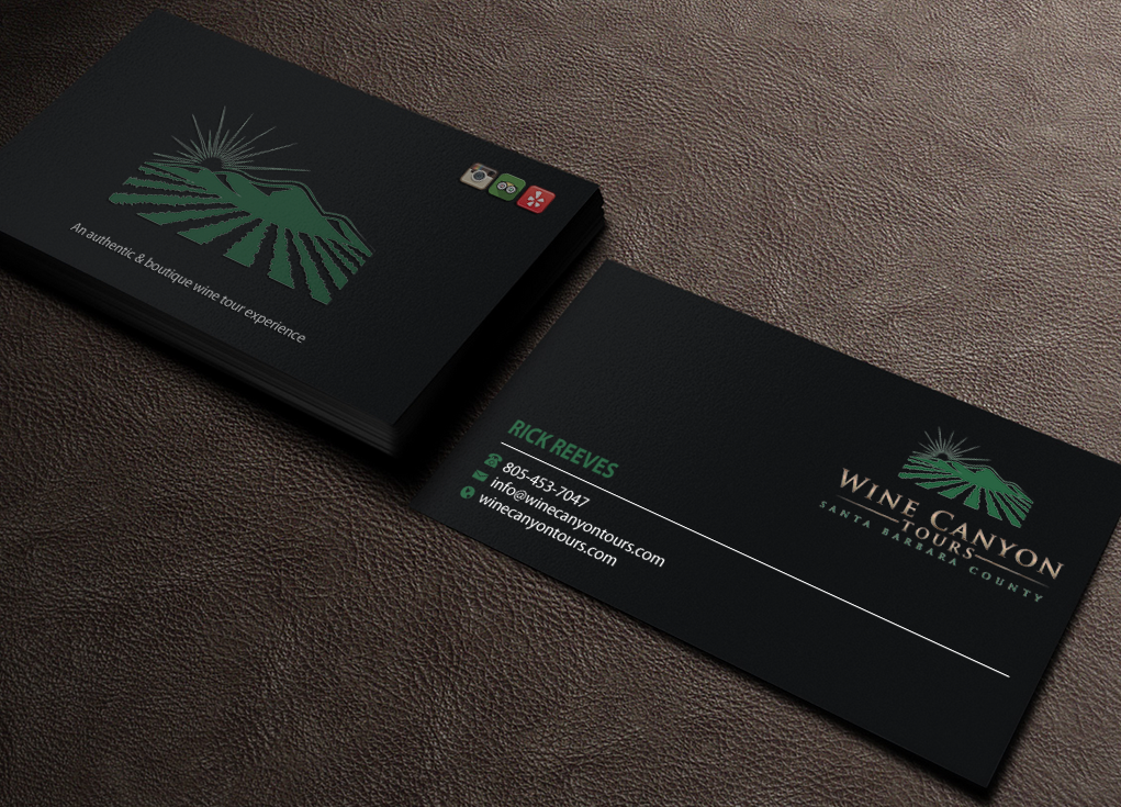 Business Card Design by Brand aid for Wine Canyon Tours | Design #17142576