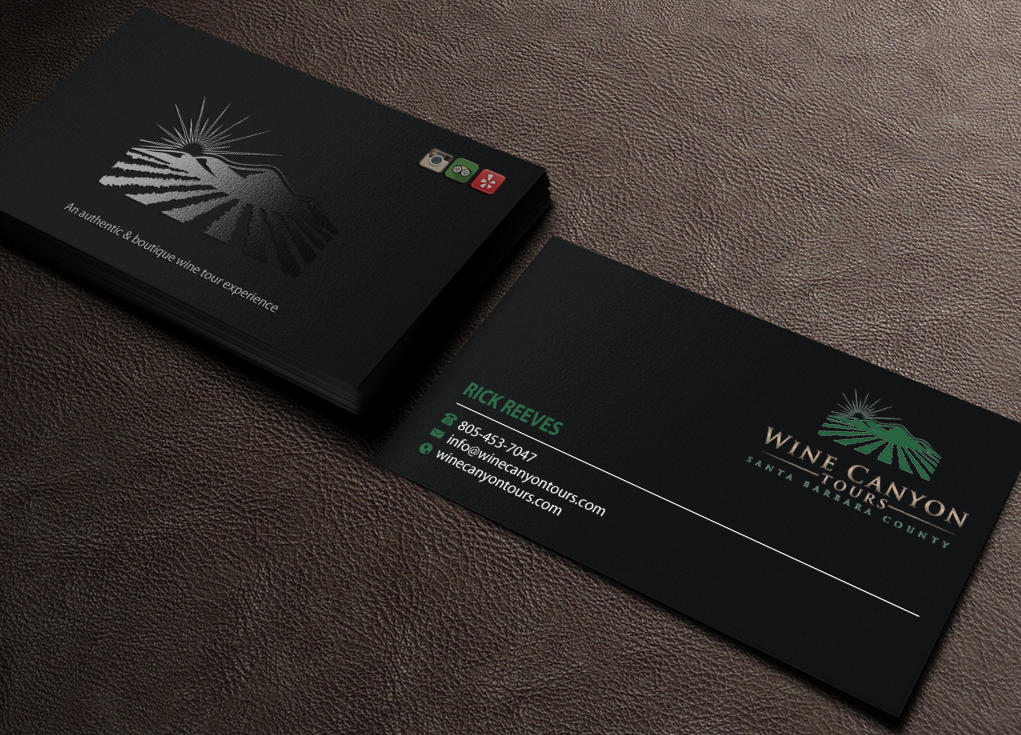 Business Card Design by Brand aid for Wine Canyon Tours | Design #17142578