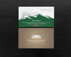 Business Card Design by Brand aid for Wine Canyon Tours | Design: #17142586