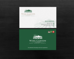 Business Card Design by Brand aid for Wine Canyon Tours | Design: #17142590