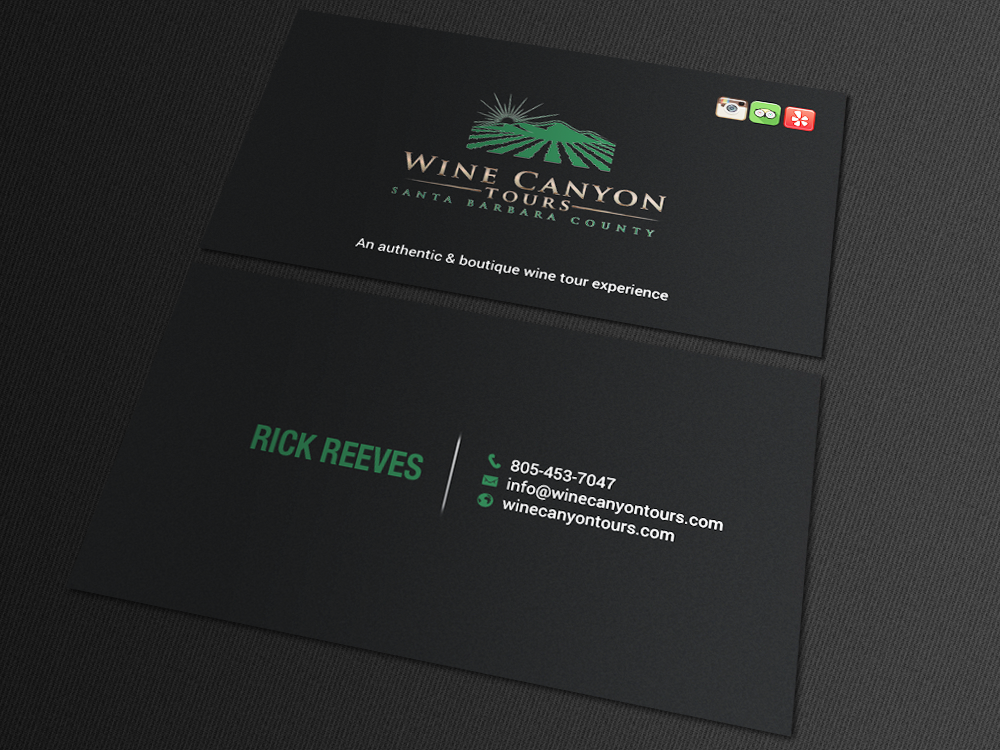 Business Card Design by chandrayaan.creative for Wine Canyon Tours | Design #17141455
