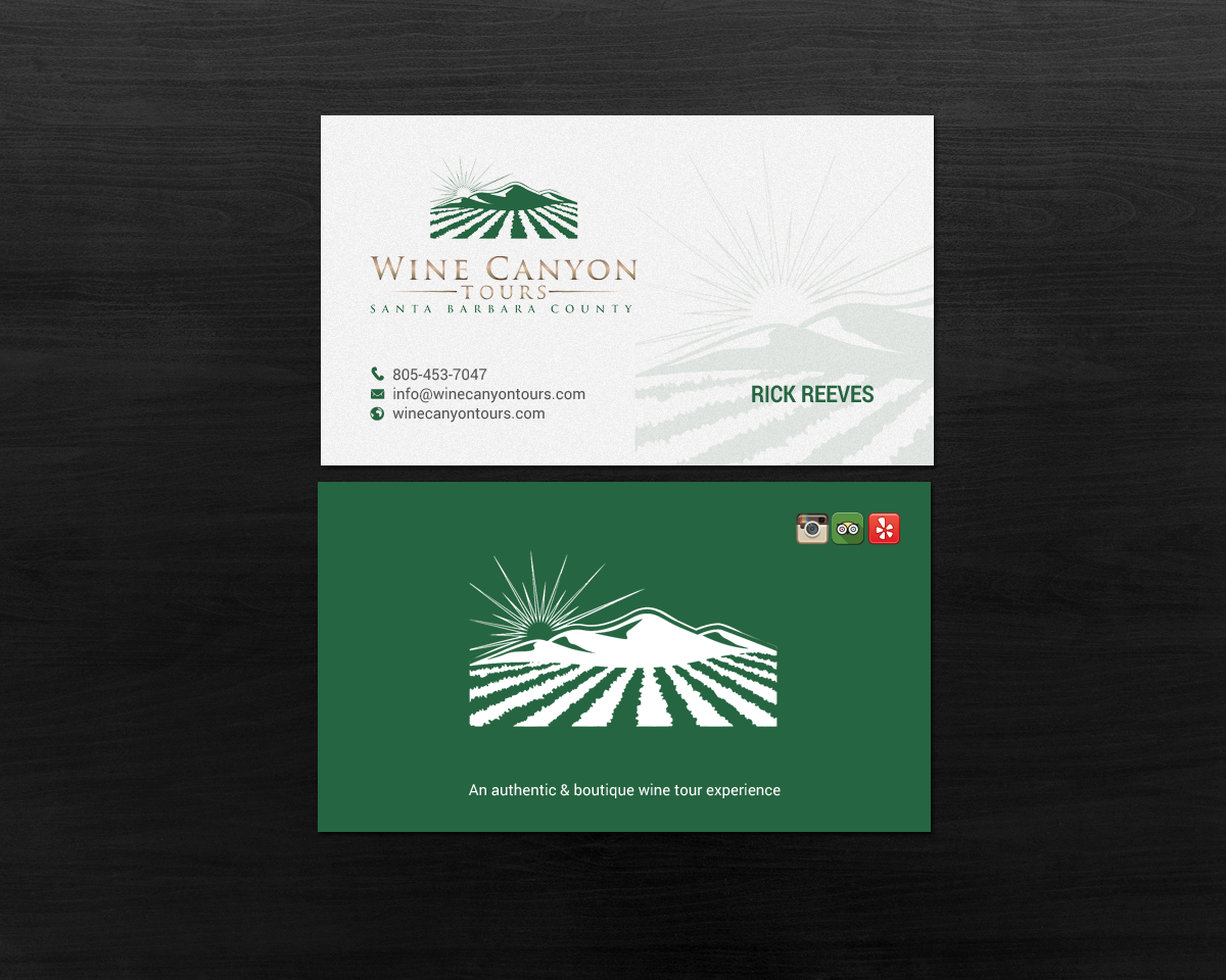 Business Card Design by chandrayaan.creative for Wine Canyon Tours | Design #17141458