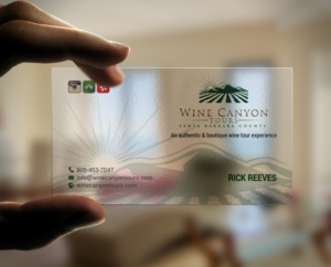 Business Card Design by chandrayaan.creative for Wine Canyon Tours | Design: #17141468