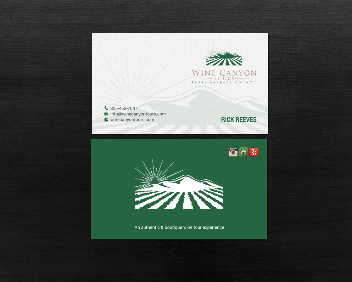 Business Card Design by chandrayaan.creative for Wine Canyon Tours | Design #17141470