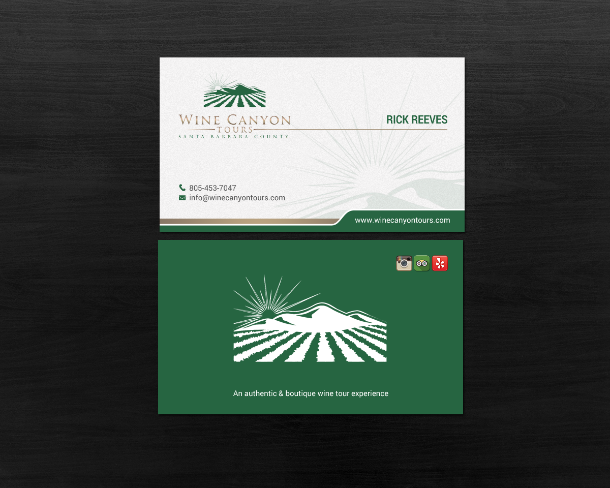 Business Card Design by chandrayaan.creative for Wine Canyon Tours | Design #17141471