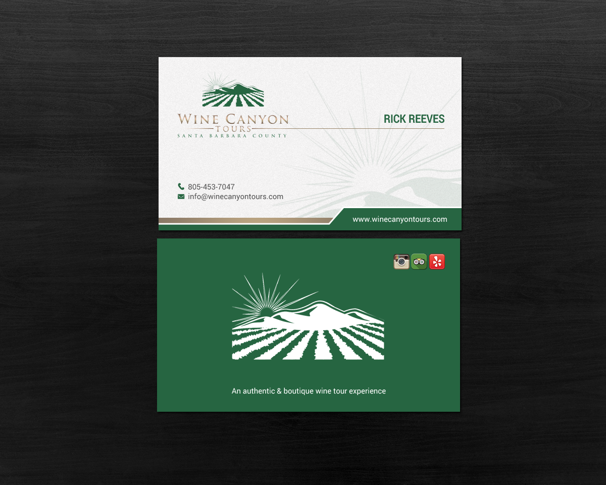 Business Card Design by chandrayaan.creative for Wine Canyon Tours | Design #17141476