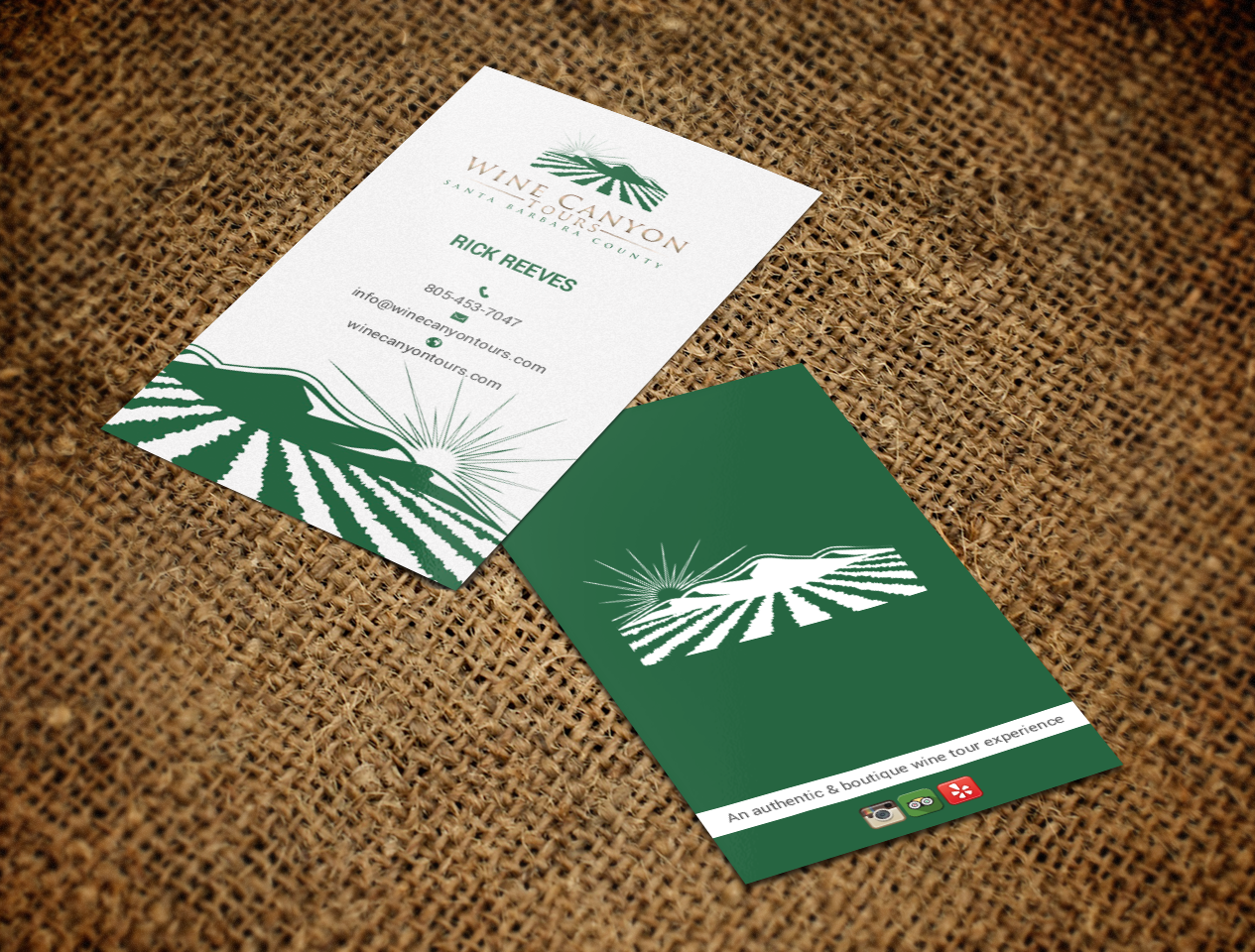 Business Card Design by chandrayaan.creative for Wine Canyon Tours | Design #17141479