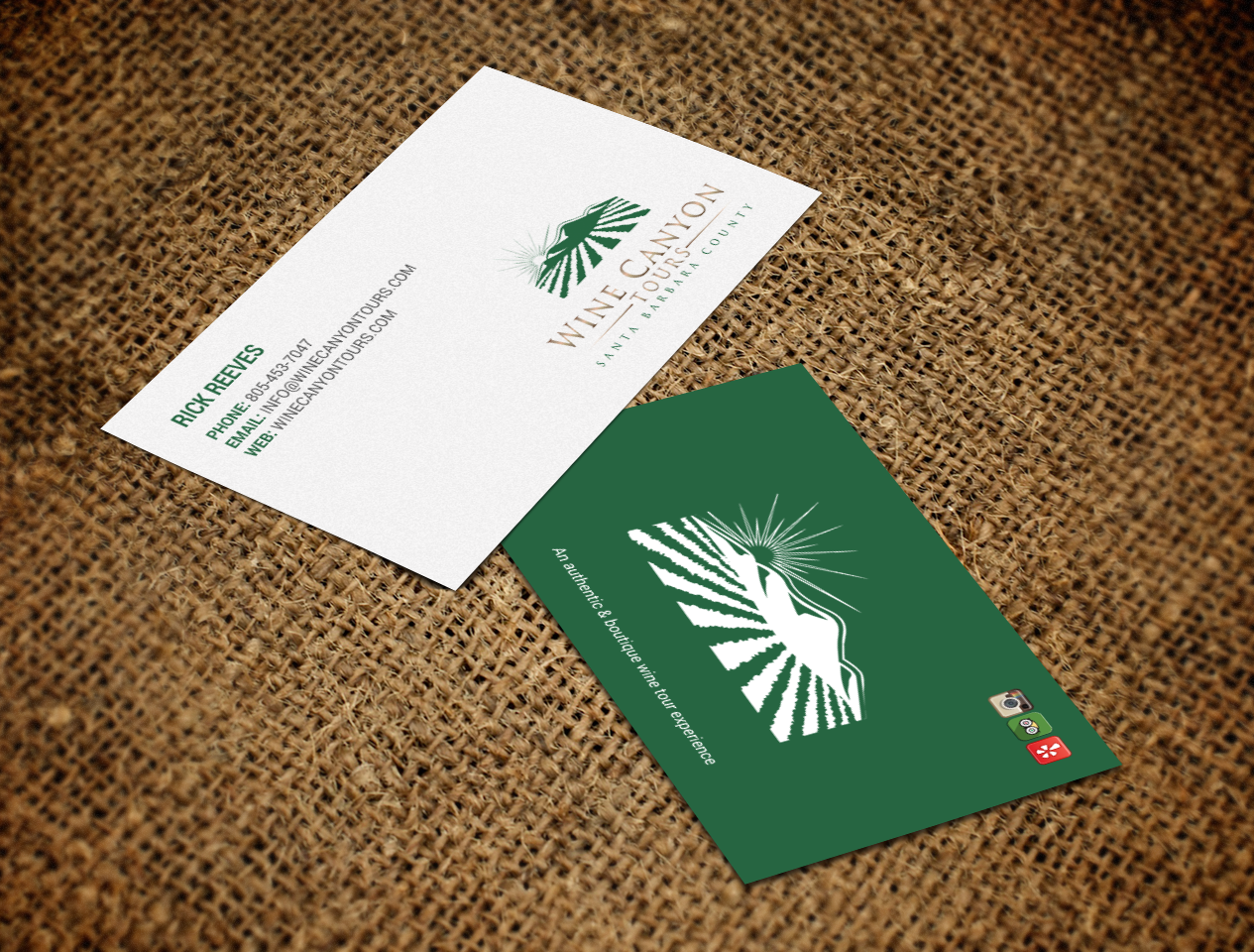 Business Card Design by chandrayaan.creative for Wine Canyon Tours | Design #17141480