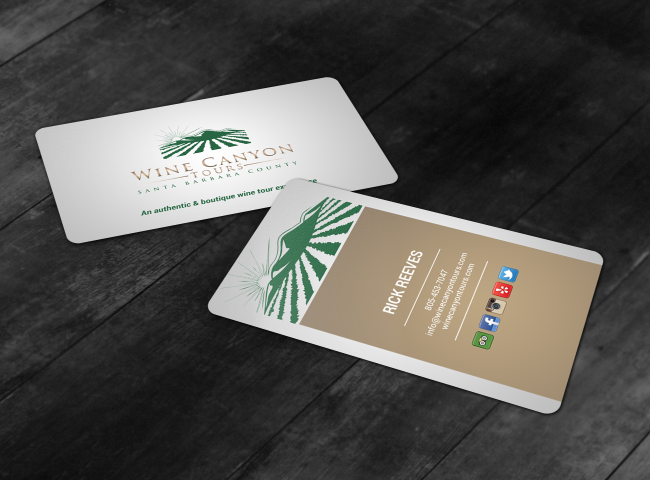 Business Card Design by chandrayaan.creative for Wine Canyon Tours | Design #17142414