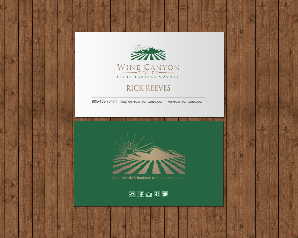 Business Card Design by chandrayaan.creative for Wine Canyon Tours | Design #17142440