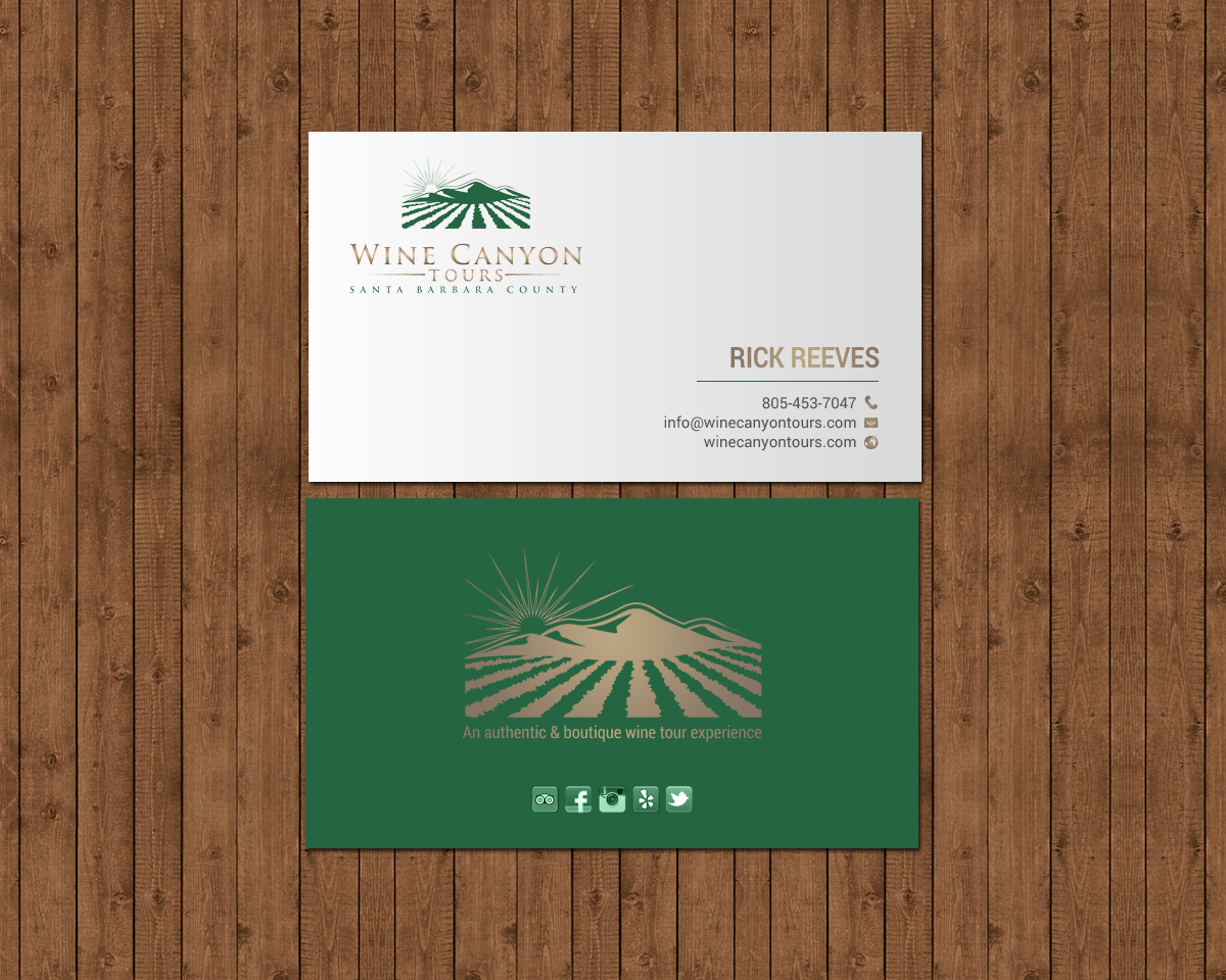 Business Card Design by chandrayaan.creative for Wine Canyon Tours | Design #17142441