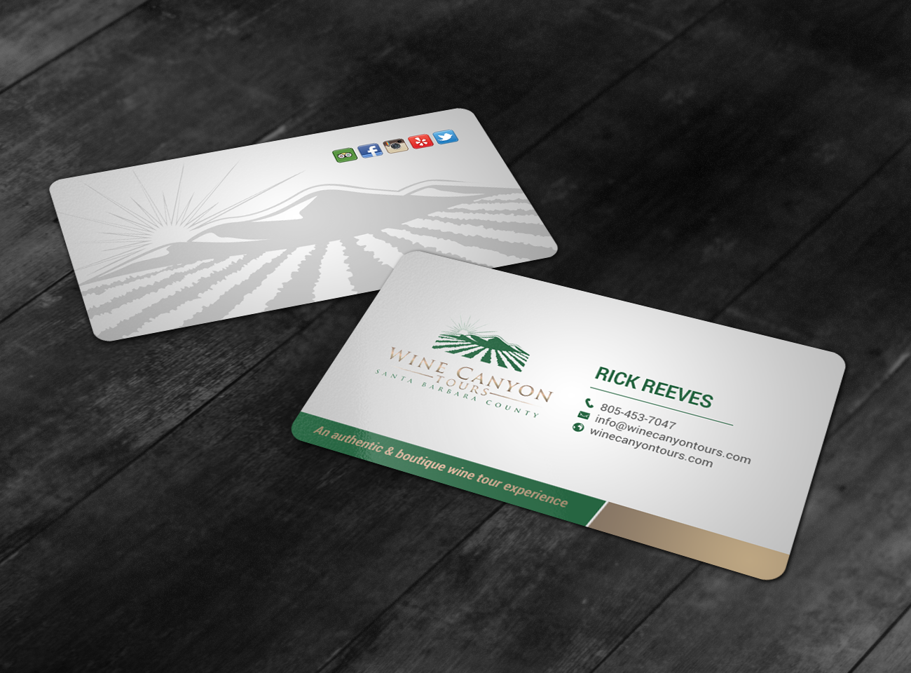 Business Card Design by chandrayaan.creative for Wine Canyon Tours | Design #17142442