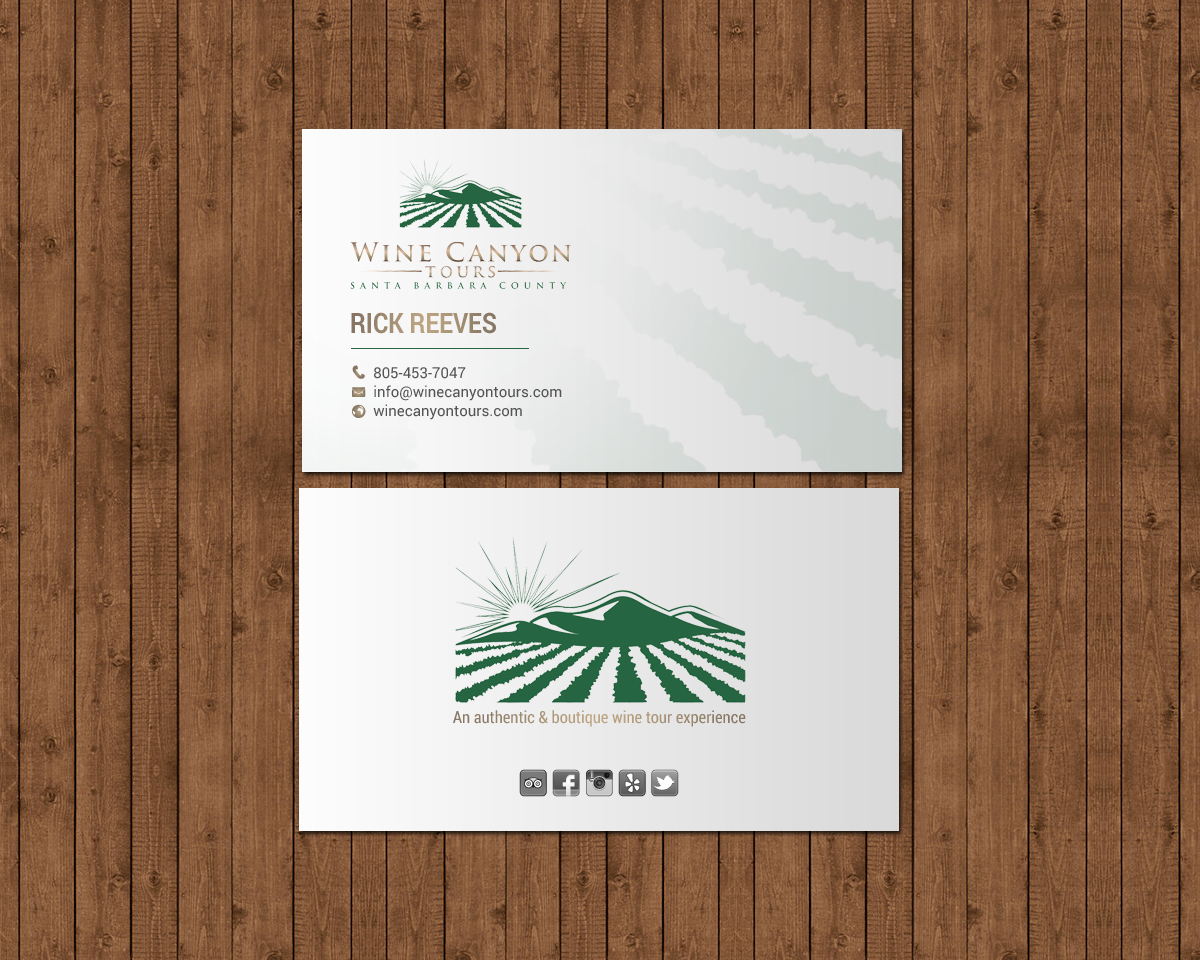Business Card Design by chandrayaan.creative for Wine Canyon Tours | Design #17142445