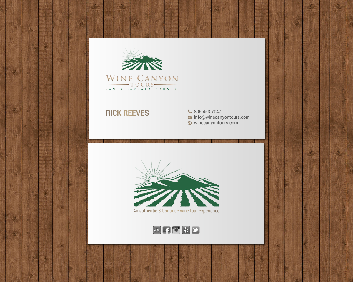 Business Card Design by chandrayaan.creative for Wine Canyon Tours | Design #17142446