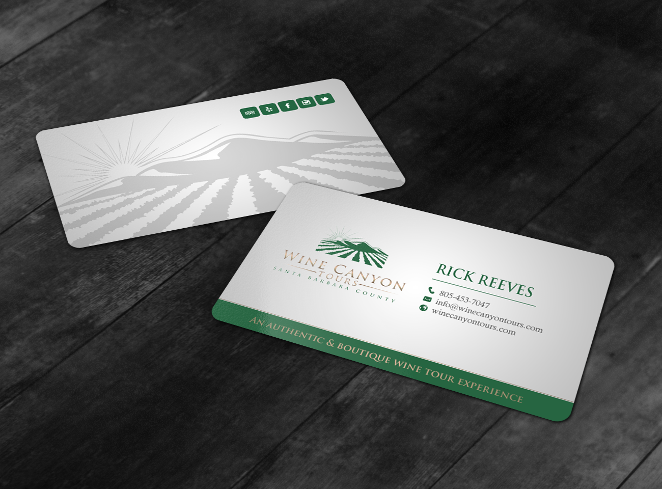 Business Card Design by chandrayaan.creative for Wine Canyon Tours | Design #17161719