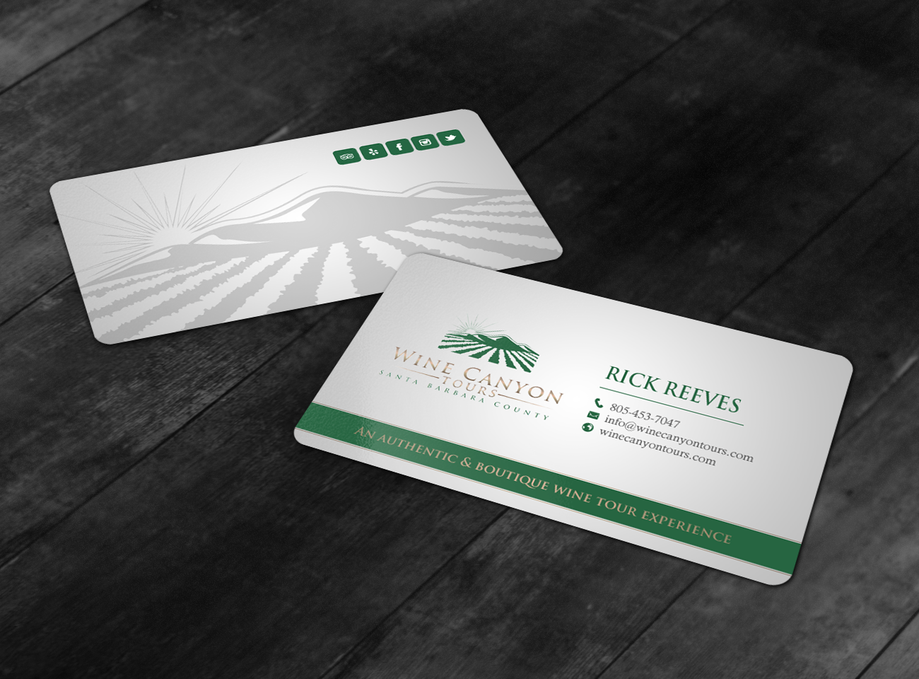 Business Card Design by chandrayaan.creative for Wine Canyon Tours | Design #17161720