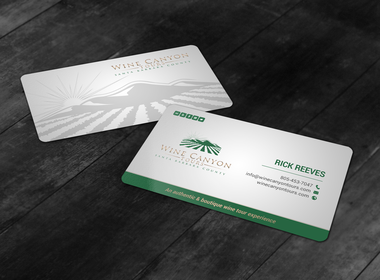 Business Card Design by chandrayaan.creative for Wine Canyon Tours | Design #17181802