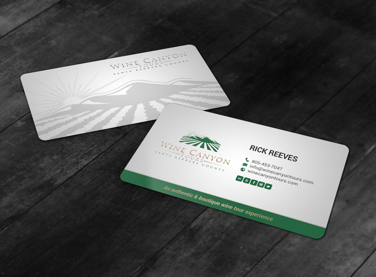 Visitenkarten-Design von chandrayaan.creative für Wine Canyon Tours | Design #17250168