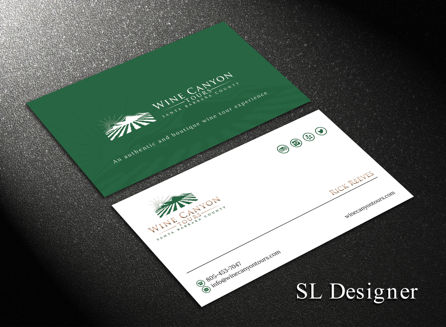 Diseño de Tarjeta de Presentación por SL Designer para Wine Canyon Tours | Diseño #17132072