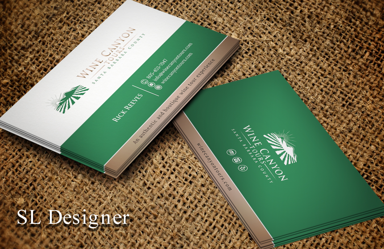 Business Card Design by SL Designer for Wine Canyon Tours | Design #17132087