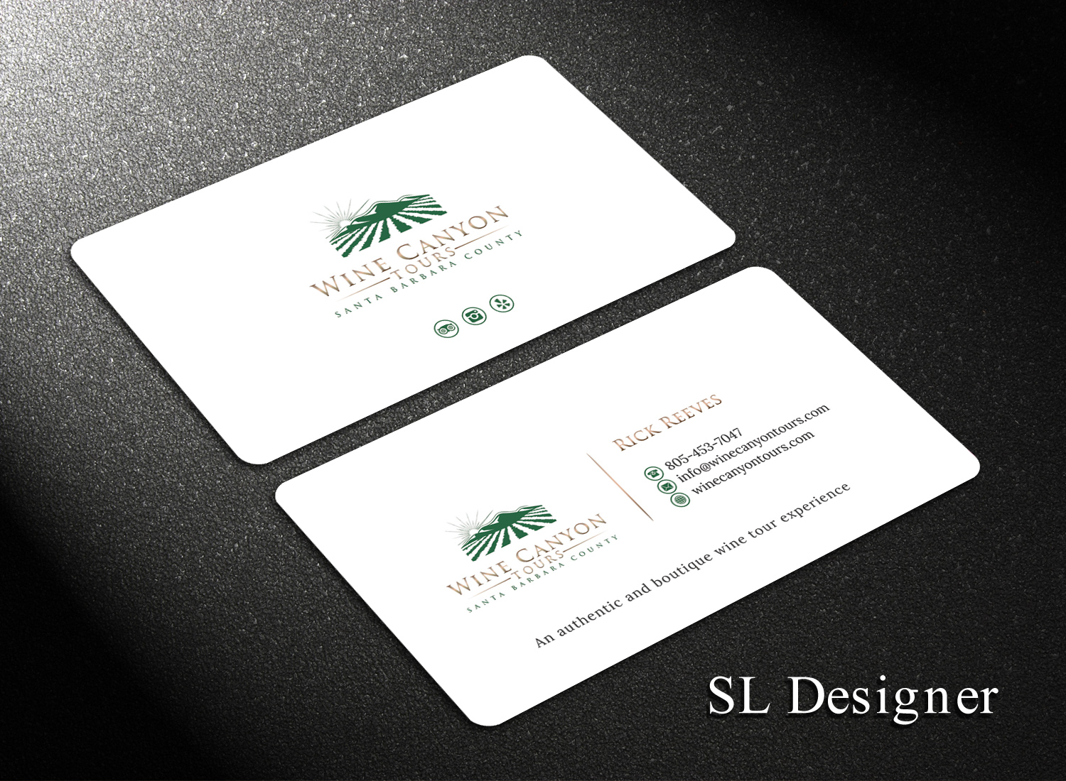 Business Card Design by SL Designer for Wine Canyon Tours | Design #17132088