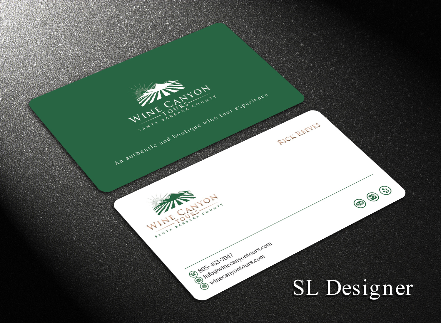 Business Card Design by SL Designer for Wine Canyon Tours | Design #17141995