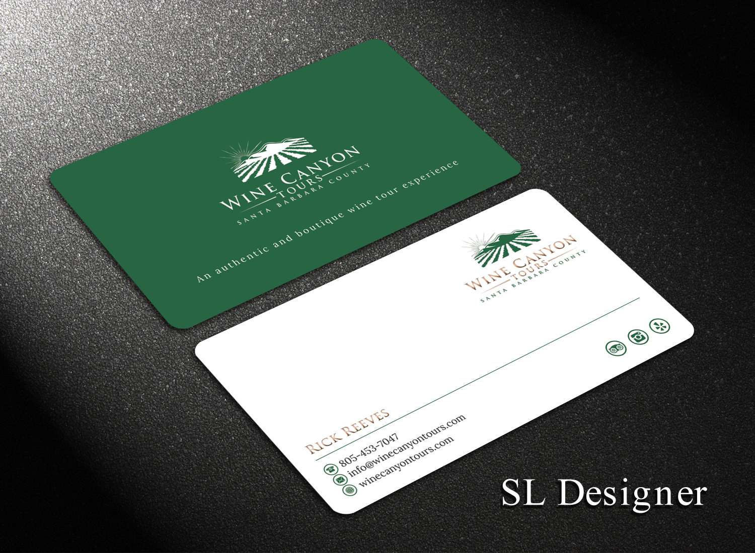 Business Card Design by SL Designer for Wine Canyon Tours | Design #17141997