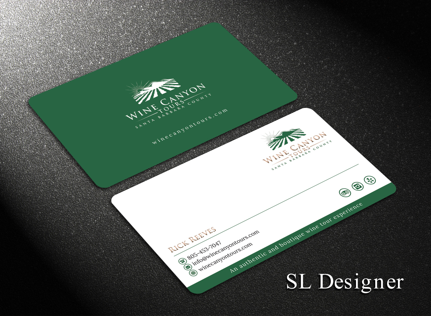 Business Card Design by SL Designer for Wine Canyon Tours | Design #17141998