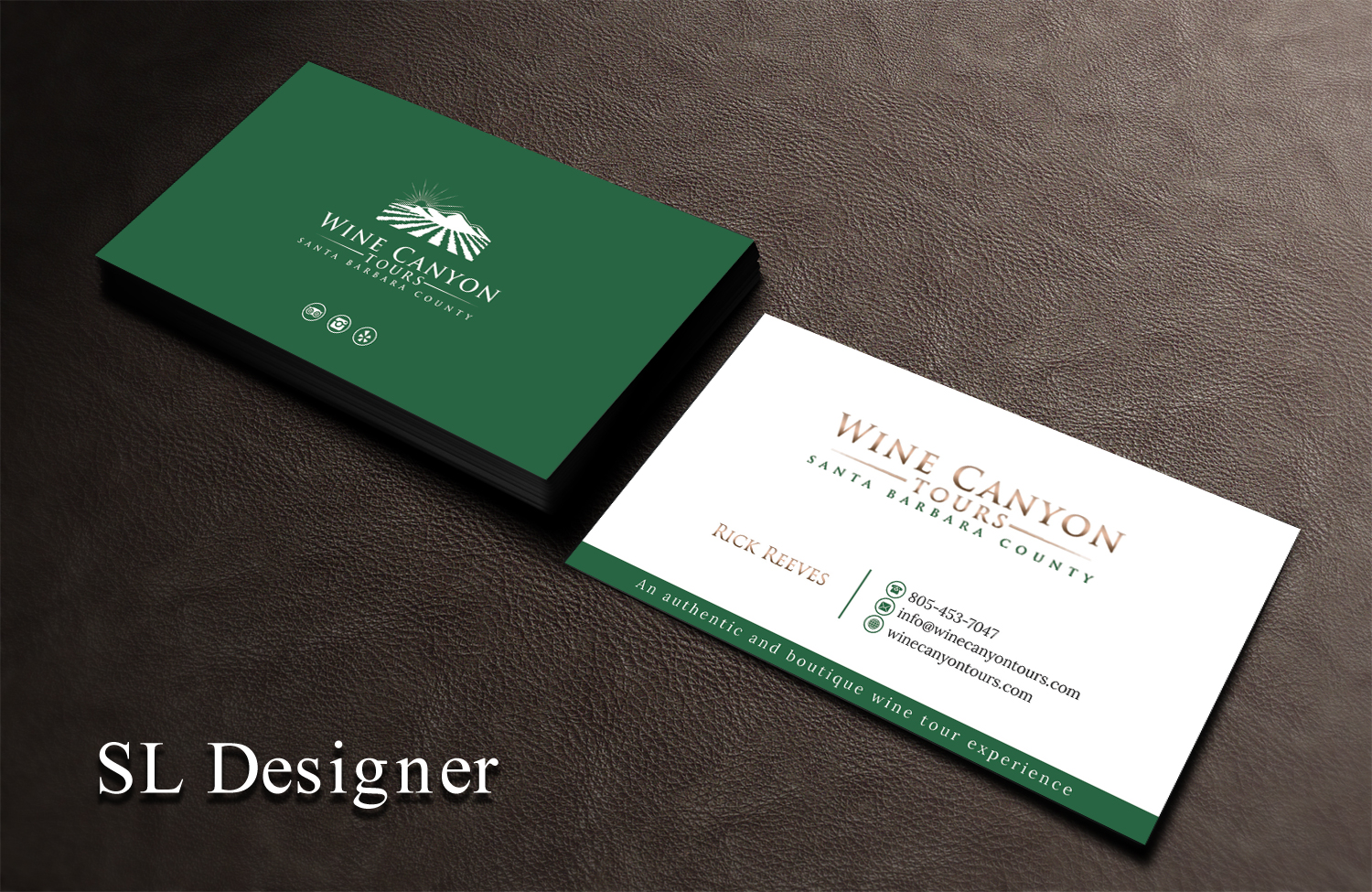 Business Card Design by SL Designer for Wine Canyon Tours | Design #17141999