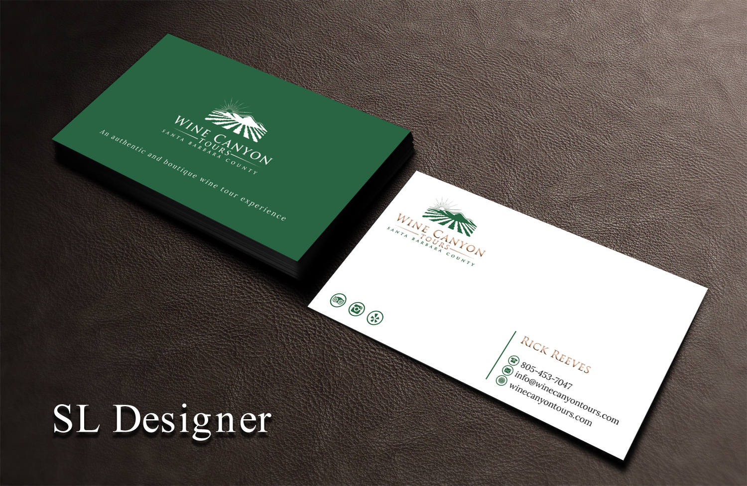 Business Card Design by SL Designer for Wine Canyon Tours | Design #17142000