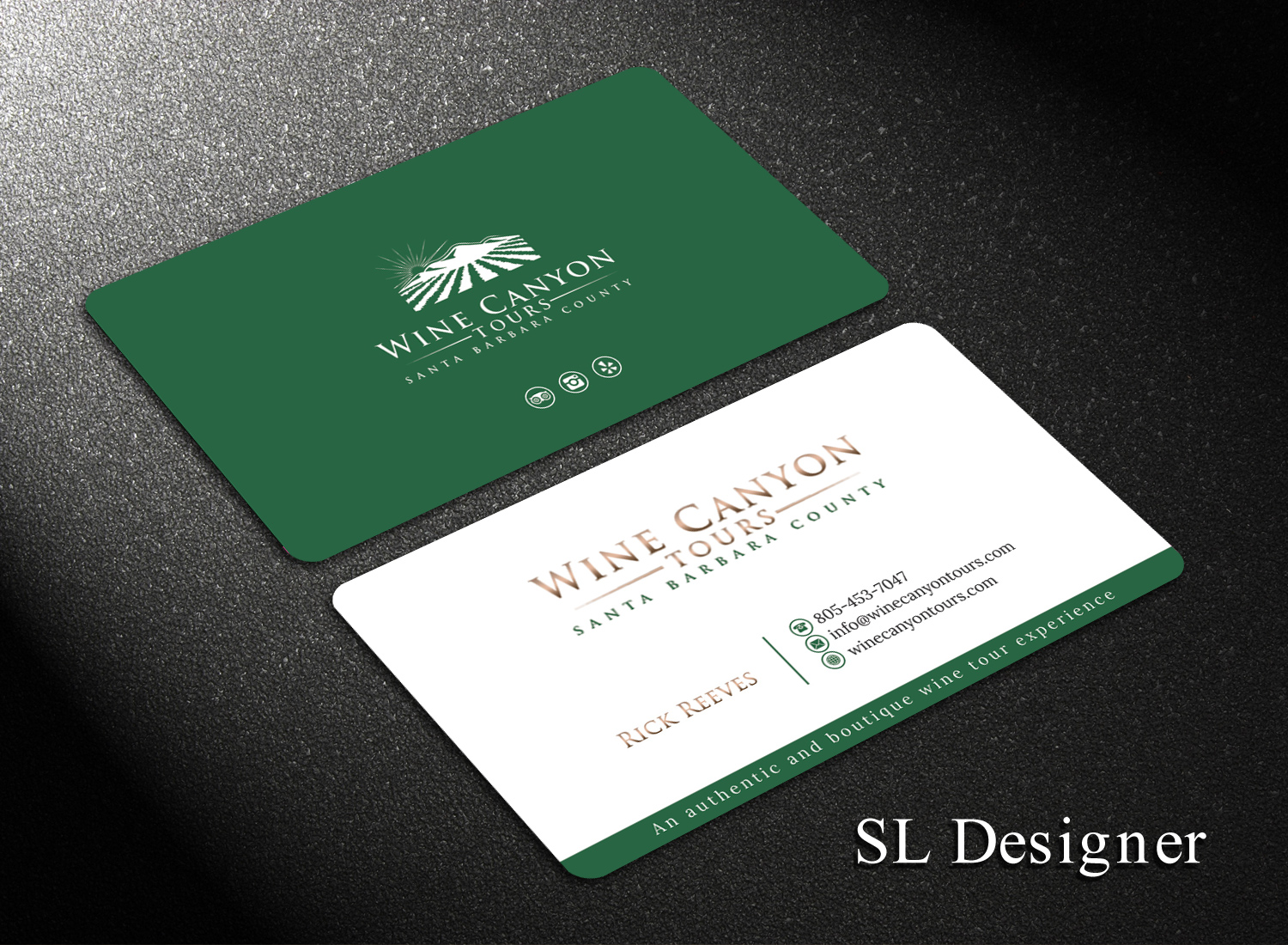 Business Card Design by SL Designer for Wine Canyon Tours | Design #17142001