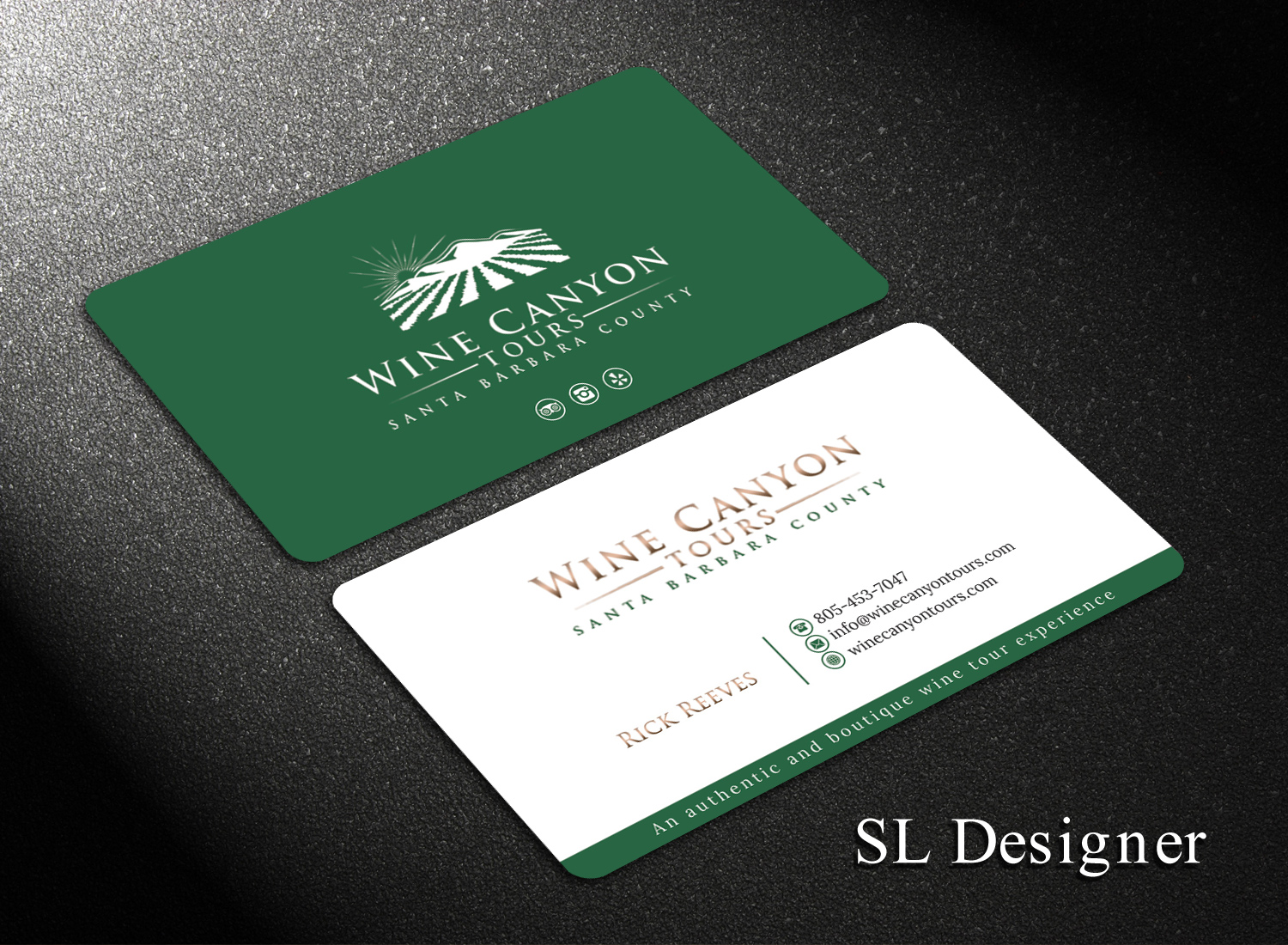 Business Card Design by SL Designer for Wine Canyon Tours | Design #17210323