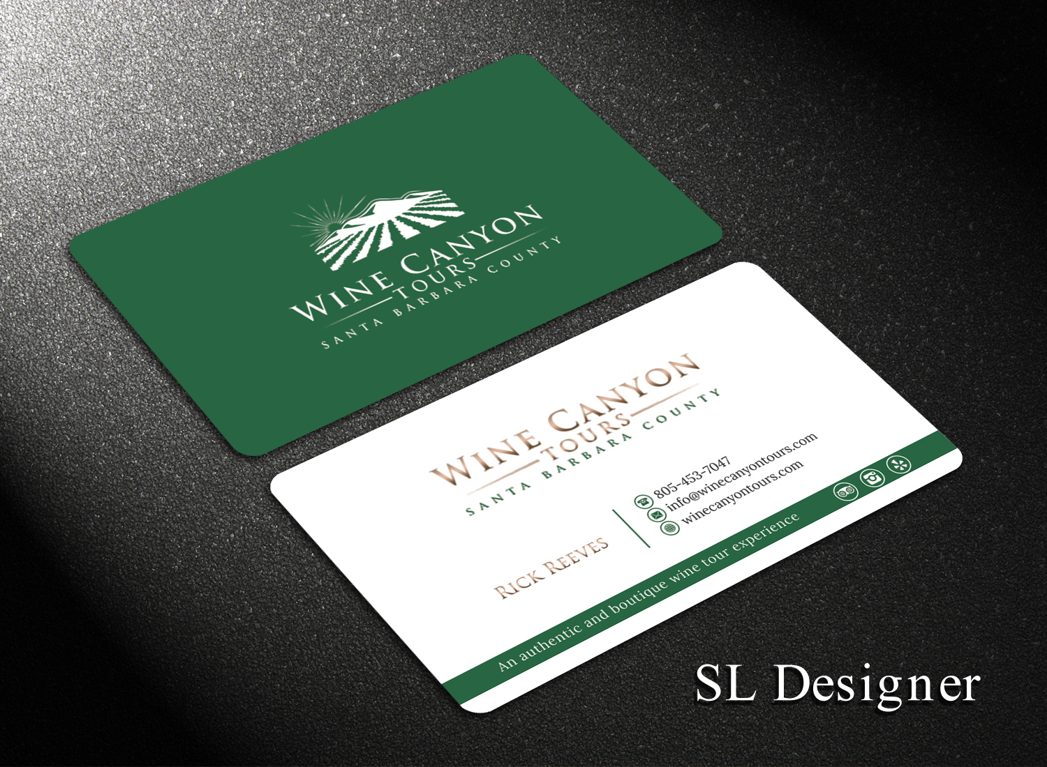 Business Card Design by SL Designer for Wine Canyon Tours | Design #17283469